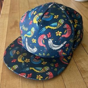 Bird print baseball cap